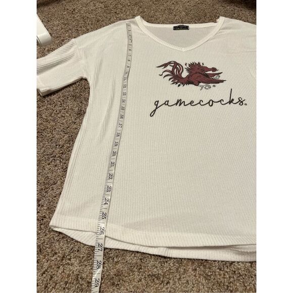 Gameday Couture Gamecocks ribbed white Top XLarge - Picture 5 of 6